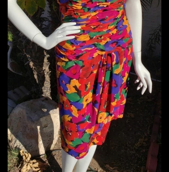 VINTAGE‎ VICTOR ACOSTA GOURGUES DRESS SZ8 - Picture 3 of 4